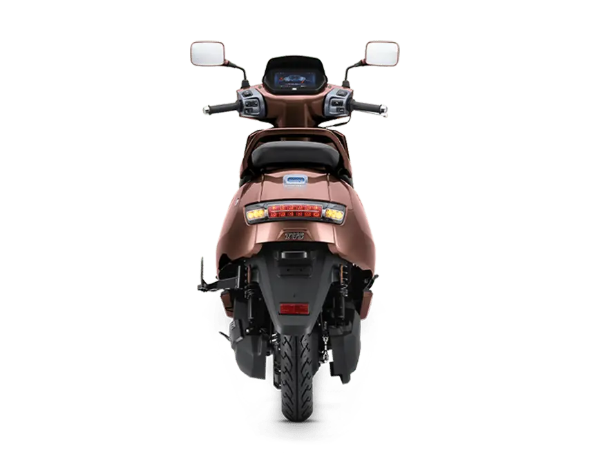 TVS iQube S Electric Scooter Copper Bronze Glossy Colour Rear View